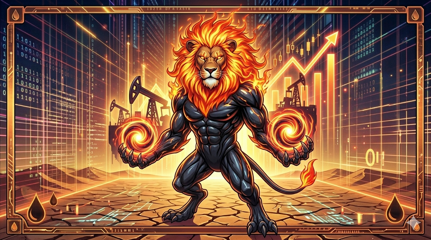 2038 原油の炎鬃獅子オイル・バーニング・ライオン